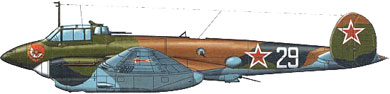 Profil couleur du Petlyakov Pe-2 