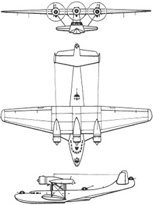 Plan 3 vues du Dornier Do 24 