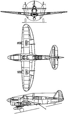 Plan 3 vues du Fairey Firefly