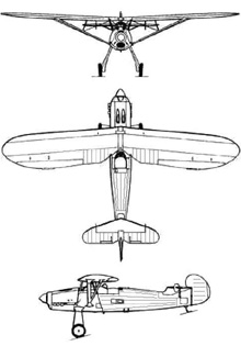 Plan 3 vues du Focke-Wulf Fw 56 St�sser