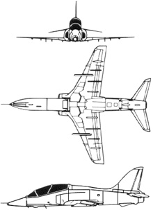 Plan 3 vues du BAe Hawk
