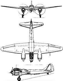 Plan 3 vues du Junkers Ju 88