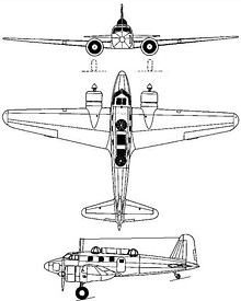 Plan 3 vues du Tachikawa Ki-54 'Hickory'