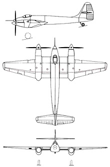 Plan 3 vues du FMA I.Ae. 30 �anc�