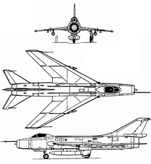 Plan 3 vues du Sukhoï Su-7 'Fitter'