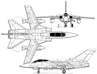 Plan 3 vues du Panavia Tornado IDS