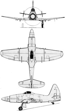 Plan 3 vues du Westland Wyvern