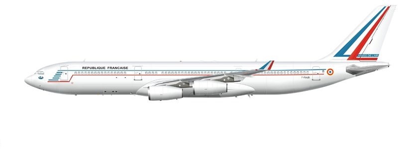 Profil couleur du Airbus A340 TLRA