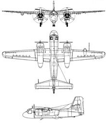 Plan 3 vues du Conair Firecat / Turbo-Firecat