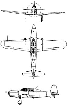 Plan 3 vues du Fiat G.46