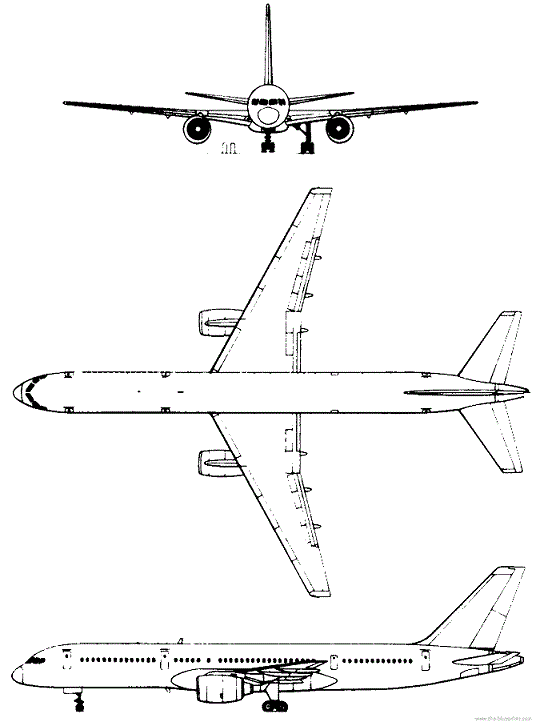 Plan 3 vues du Boeing C-32 Gatekeeper