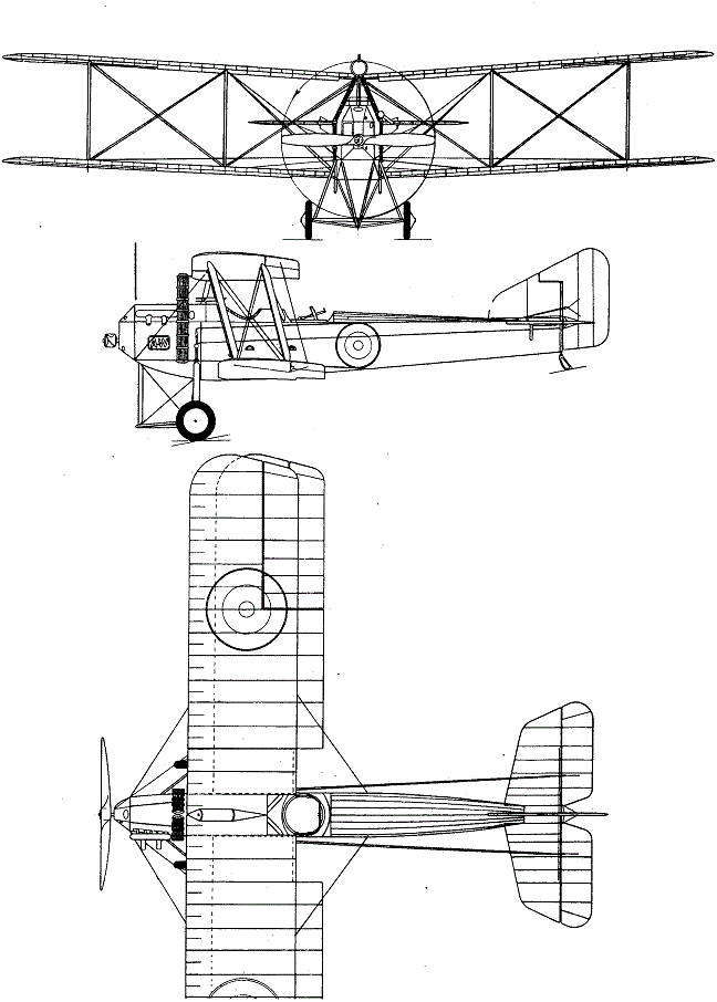 Plan 3 vues du Armstrong Whitworth FK.8