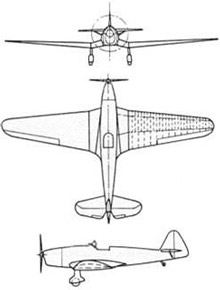 Plan 3 vues du Klemm Kl 35