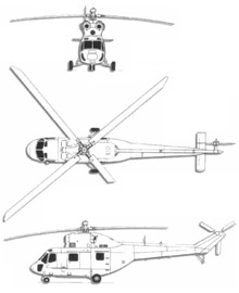 Plan 3 vues du P.Z.L. W-3 Sokol / Anakonda