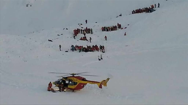 Dragon au milieu de l'intervention aux 2 Alpes.