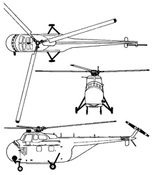 Plan 3 vues du Sikorsky H-19 Chickasaw