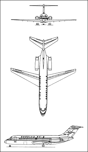 Plan 3 vues du Douglas C-9 Nightingale / Skytrain II