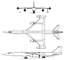 Plan 3 vues du Myasishchev M-50 'Bounder'