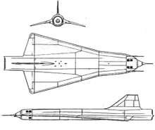 Plan 3 vues du Lockheed D-21