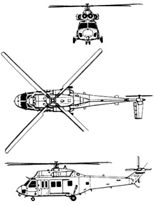 Plan 3 vues du KAI KUH-1 Surion