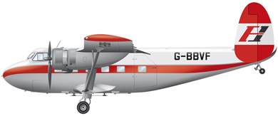 Profil couleur du Scottish Aviation Twin Pioneer