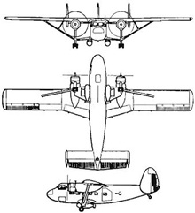 Plan 3 vues du Scottish Aviation Twin Pioneer