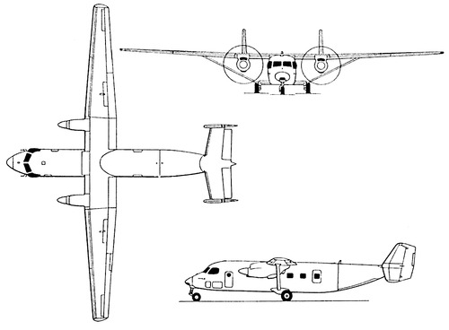 Plan 3 vues du Antonov An-28 / An-38 'Cash'