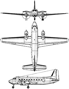 Plan 3 vues du Casa C-207 Azor