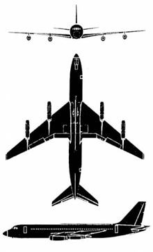 Plan 3 vues du Convair UC-880 Skylark