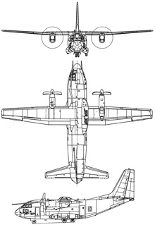 Plan 3 vues du Alenia C-27J Spartan II