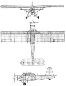 Plan 3 vues du Scottish Aviation Pioneer