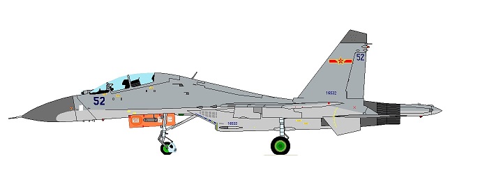 Profil couleur du Shenyang J-11 / J-16 ‘Flanker B+/G+’