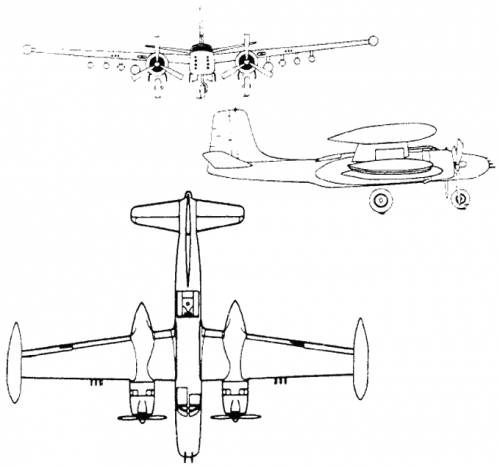 Plan 3 vues du On Mark B-26K Counter Invader