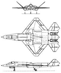 Plan 3 vues du Northrop YF-23 Black Widow II