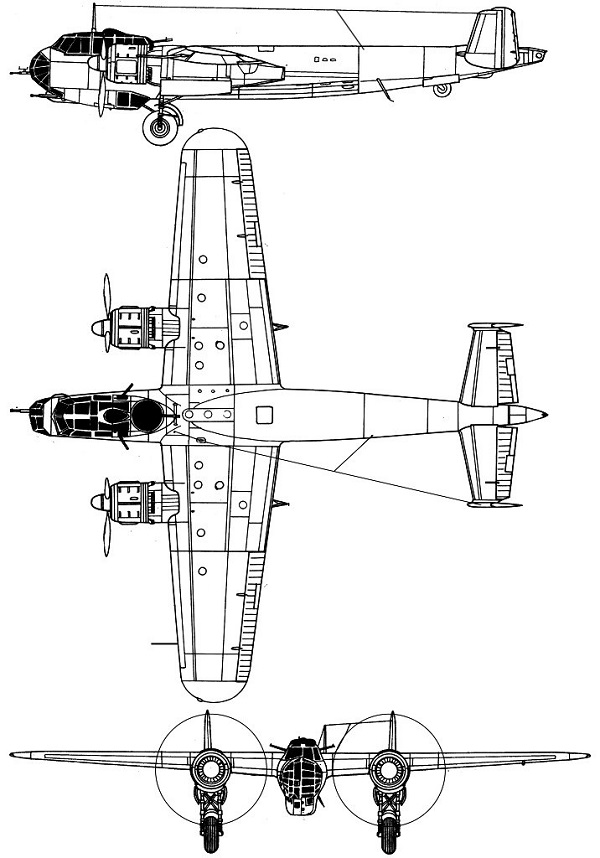 Plan 3 vues du Dornier Do 217