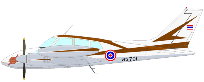 Profil couleur du Cessna U-3 Blue Canoe