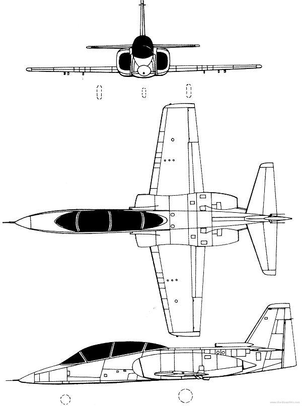 Plan 3 vues du AIDC AT-3 Tsu Chiang