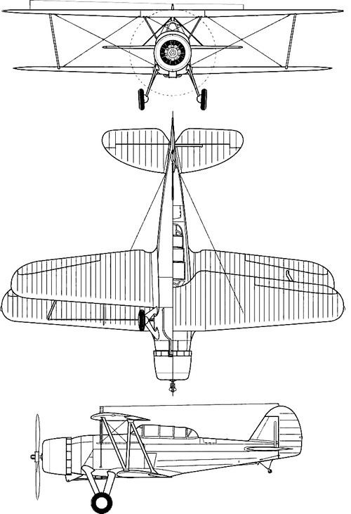 Plan 3 vues du Great Lakes BG