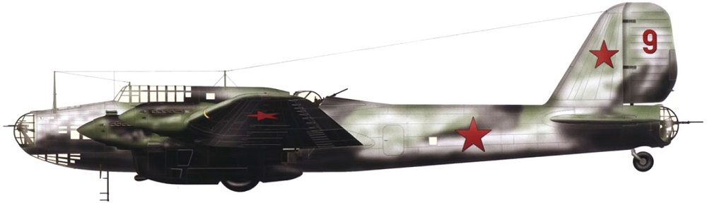 Profil couleur du Petlyakov Pe-8