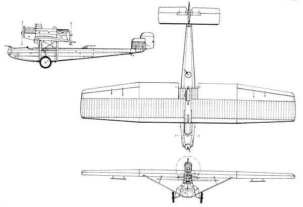 Plan 3 vues du Dornier Do N