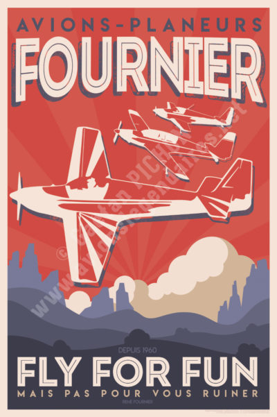 Poster "Avions-Planeurs Fournier"