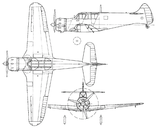 Plan 3 vues du Airspeed AS.45 Cambridge