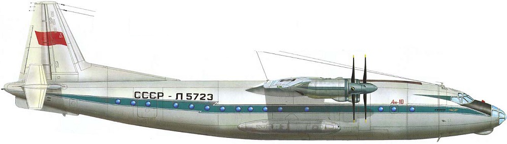 Profil couleur du Antonov An-10 ‘Cat’