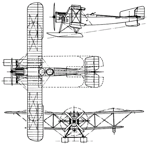 Plan 3 vues du Fairey Type III