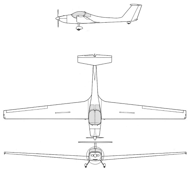 Plan 3 vues du Grob G.109