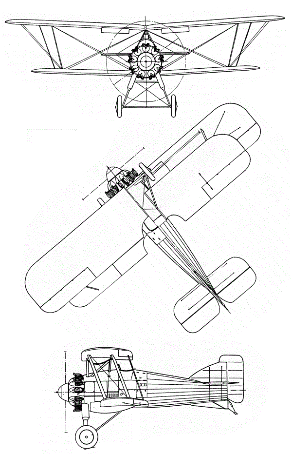 Plan 3 vues du Nakajima A1N