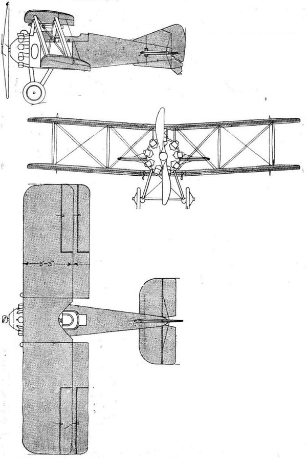 Plan 3 vues du Gloster Nighthawk / Nightjar