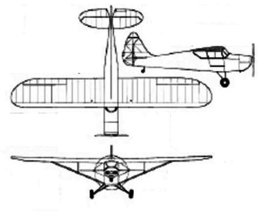 Plan 3 vues du Interstate L-6 Grasshopper