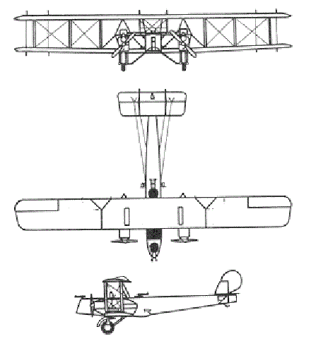 Plan 3 vues du Martin MB-1