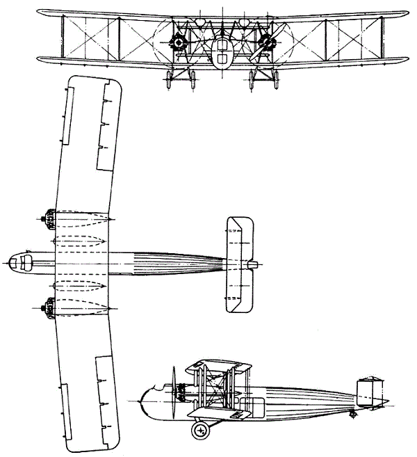 Plan 3 vues du Vickers Valentia